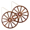 2 Pcs Wheel Wooden Decoration Vintage Home Farmhouse Wagon Wheels Wagin Western Wall Baby 5