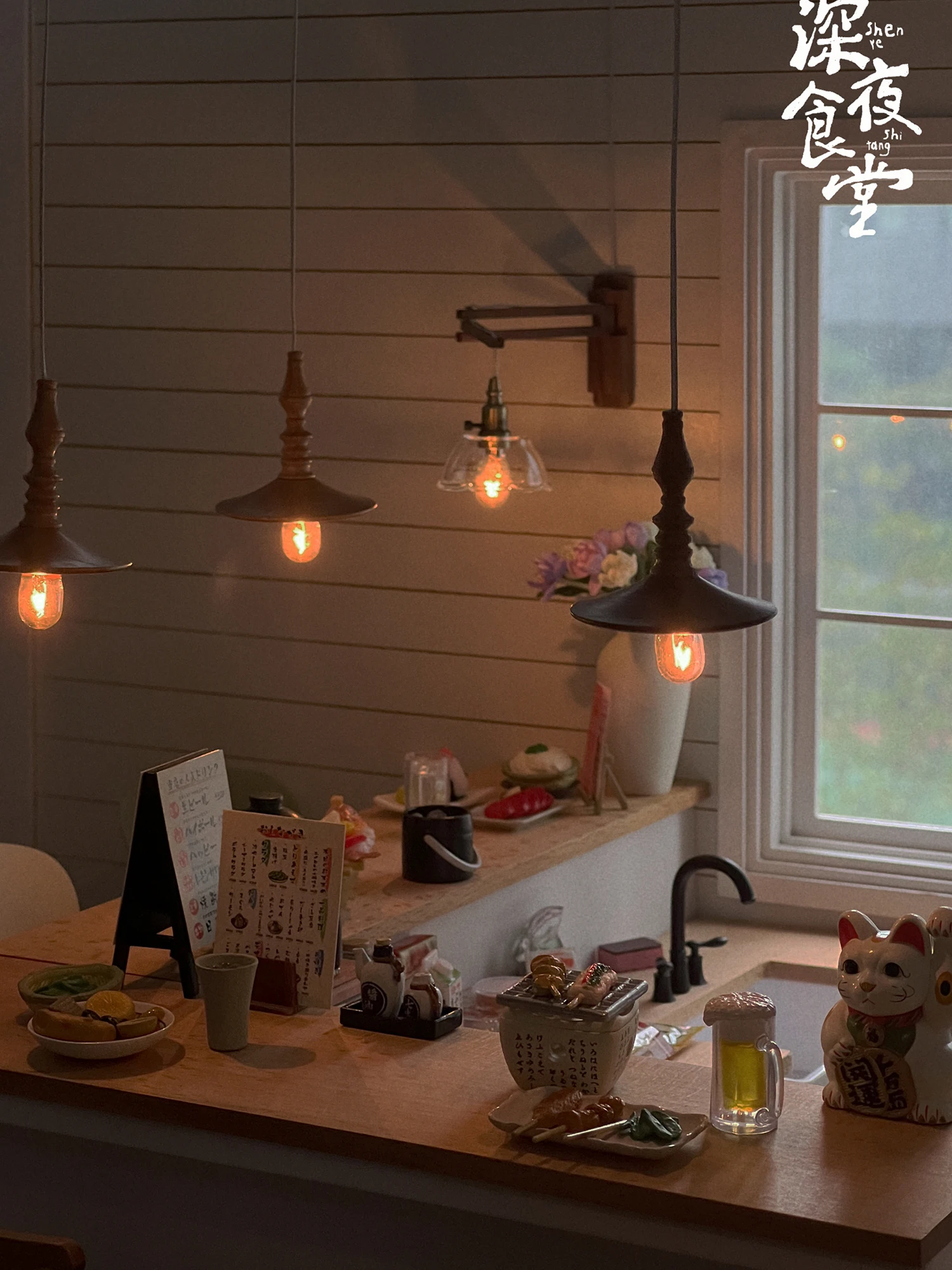 1/6 doll house model furniture accessories Pendant lamp/folding wall lamp (need to be matched with transformer and power strip) 4