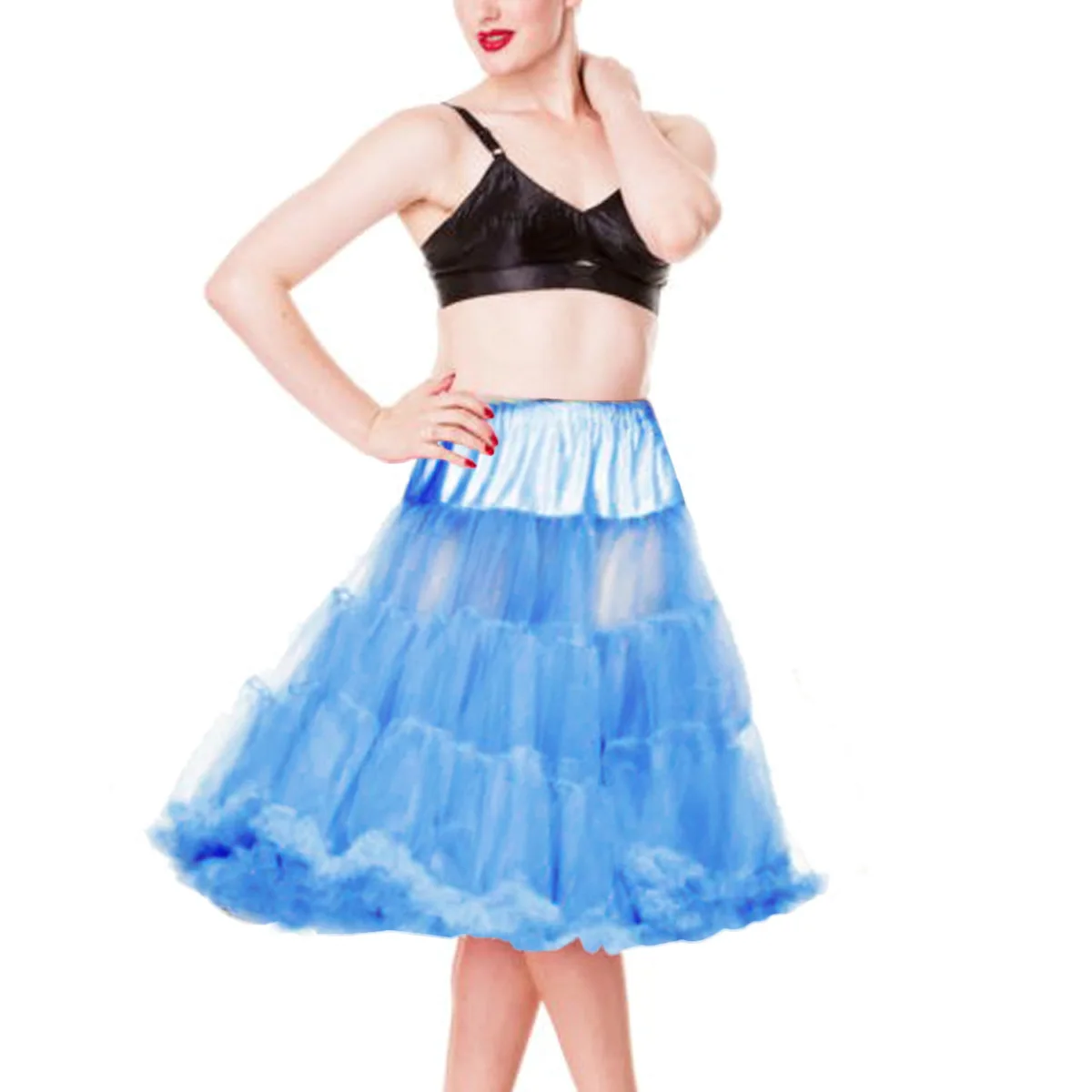 65cm Long Single Layers Soft Fluffy Tutu Skirt Adult Women Short Pettiskirt Party Dance Performance Teenager