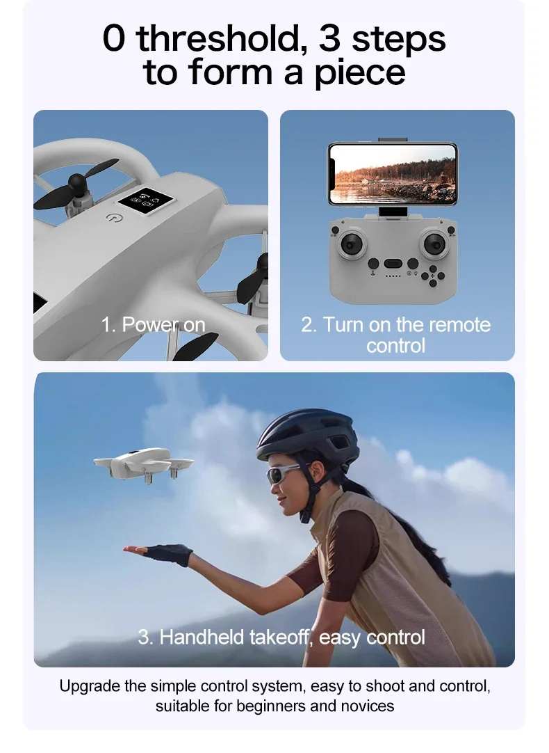 Mini Dron profesional T3 con cámaras duales 4K y 1080P, cuadricóptero flotante de altura fija de flujo óptico