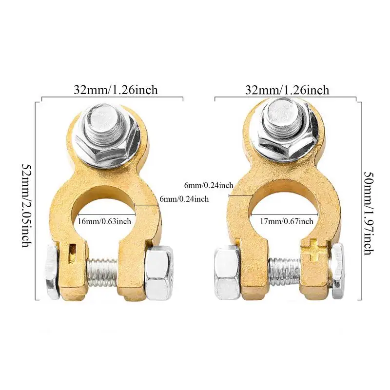 For Refer To Description Car Battery Terminal Connectors Car Auto Terminal Brass Battery Terminal Connectors Battery Terminal