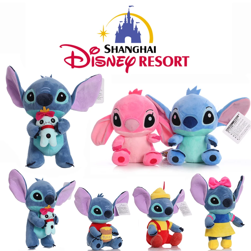 12-30cm Disney Lilo Stitch Plush Toys Dolls with Plastic hook Plush Keychain Pendant Soft Stuffed For Kids Baby Gifts 3 5mm police receive listen only earpiece g shape soft ear hook surveillance headset for two way radio radio speaker mic