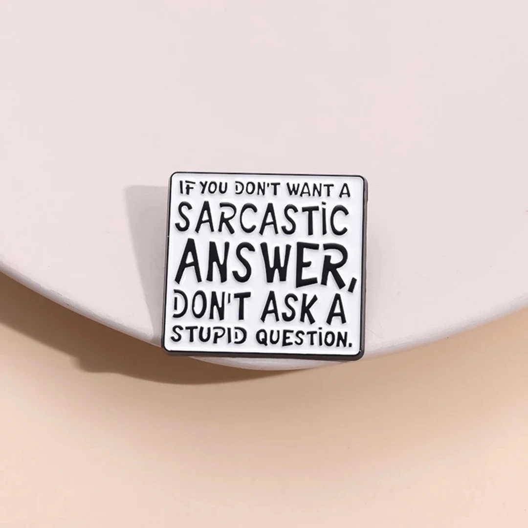 31Styles Geometric Humorous Phrase Enamel Pins Custom Funny Quotes Metal Brooches Lapel Badge Backpack Decorative Jewelry Gifts
