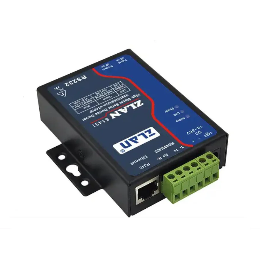 

Изолированный промышленный последовательный сервер RS232/RS485/RS422 для Ethernet ZLAN5143I