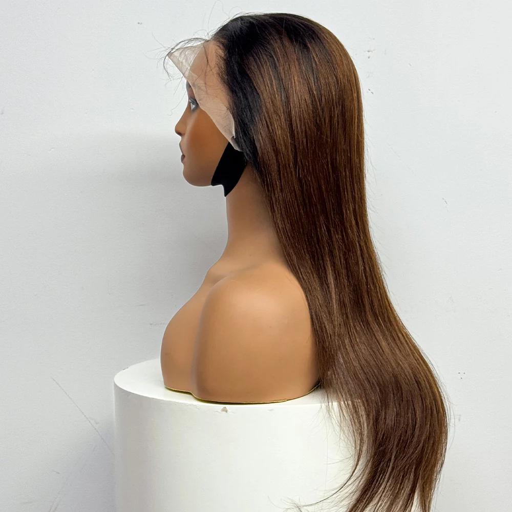 22 inches Straight Human Hair Wigs 13x4 Lace Frontal 200% Density Pre-plucked Straight Human Hair Wig For Black Women