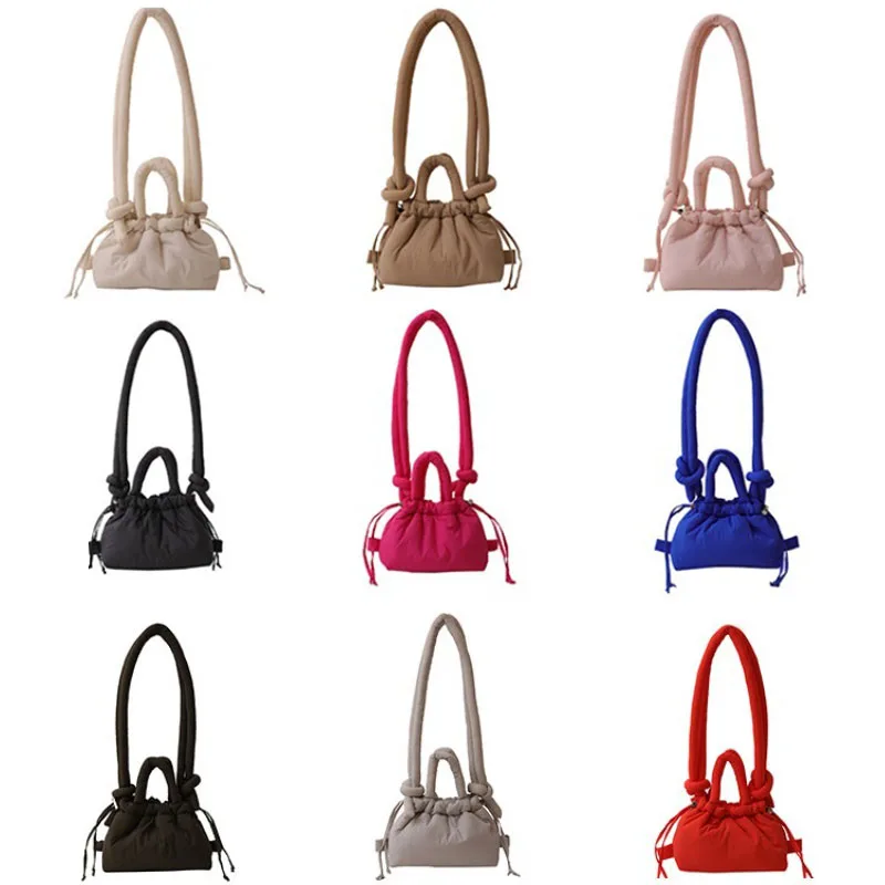 รูปสินค้า กระเป๋าถือแฟชั่นเกาหลี กระเป๋าสะพายข้าง กระเป๋า Mini Tote ผ้า Soft Dacron สำหรับผู้หญิง