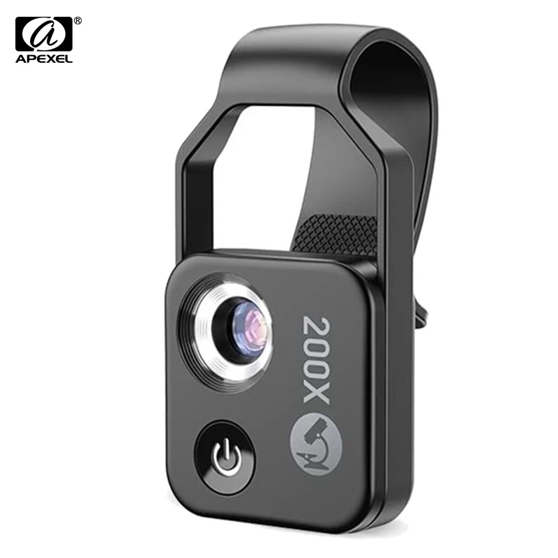 APEXEL HD 카메라 렌즈 iPhone 용 200X 현미경 렌즈 안드로이드 범..