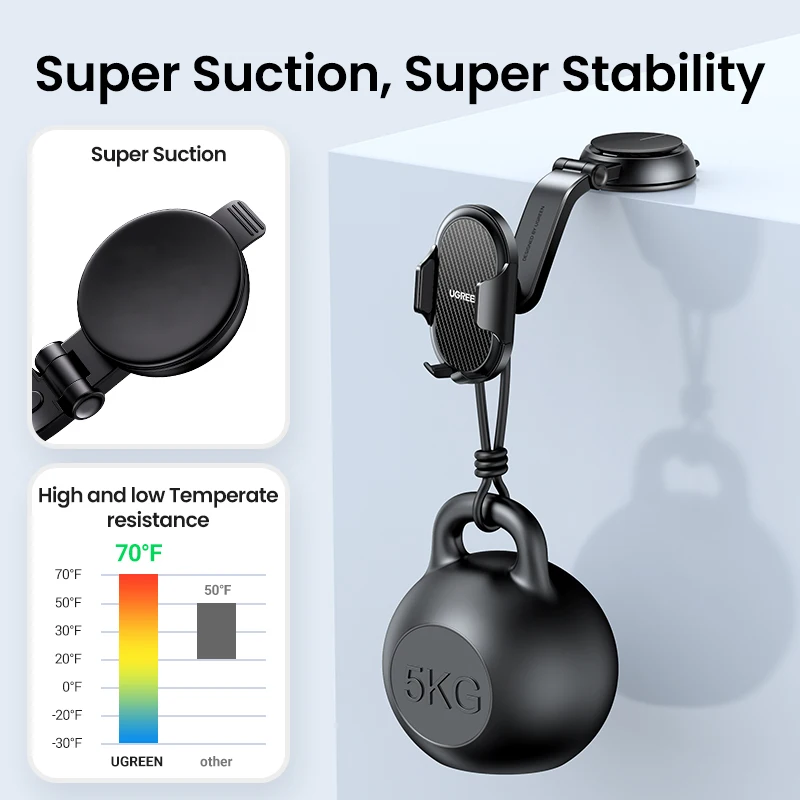 UGREEN Car Phone Holder Stand Gravity Dashboard Phone Holder Mobile Phone Support Universal For iPhone 14 13 12 Xiaomi Samsung