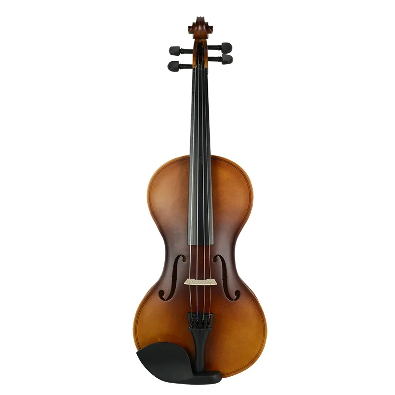 4/4 Full Size Violin Fiddle With Case Row Bridge Satin Finish Vintage Student Basswood Violin Gourd Shaped Handmade KIT