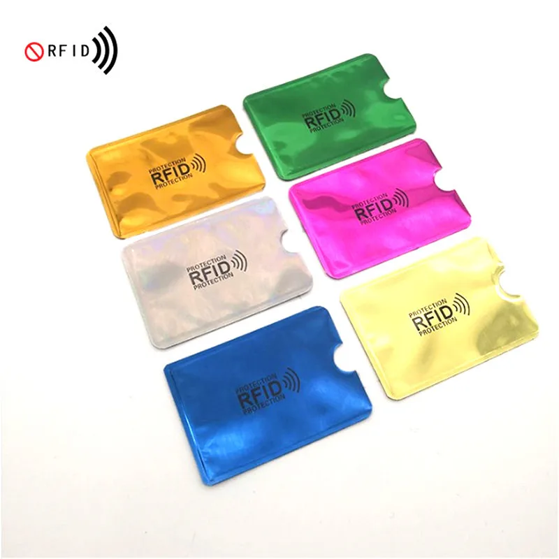5 Stück Anti-Diebstahl-Karten halter Aluminium folie RFID-Fall Anti-Ent magneti sierung Karten halter Schutz Bankkarte Set Abschirmt asche NFC – Detail 1