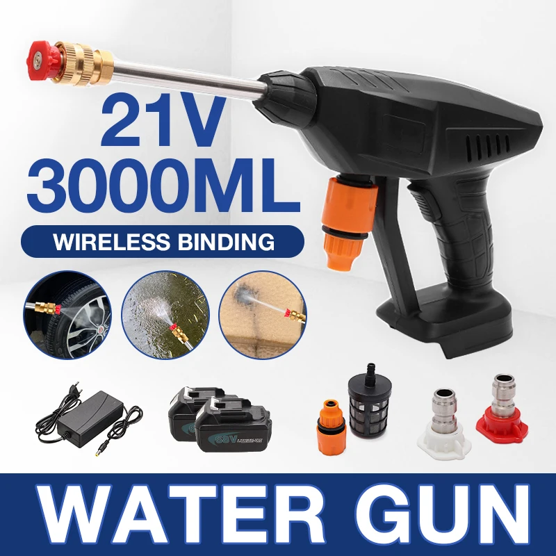 

New High Pressure Washer Portable Wireless Car Wash Spray Gun Suitable For Makita Lithium Battery Garden Watering Power Tool