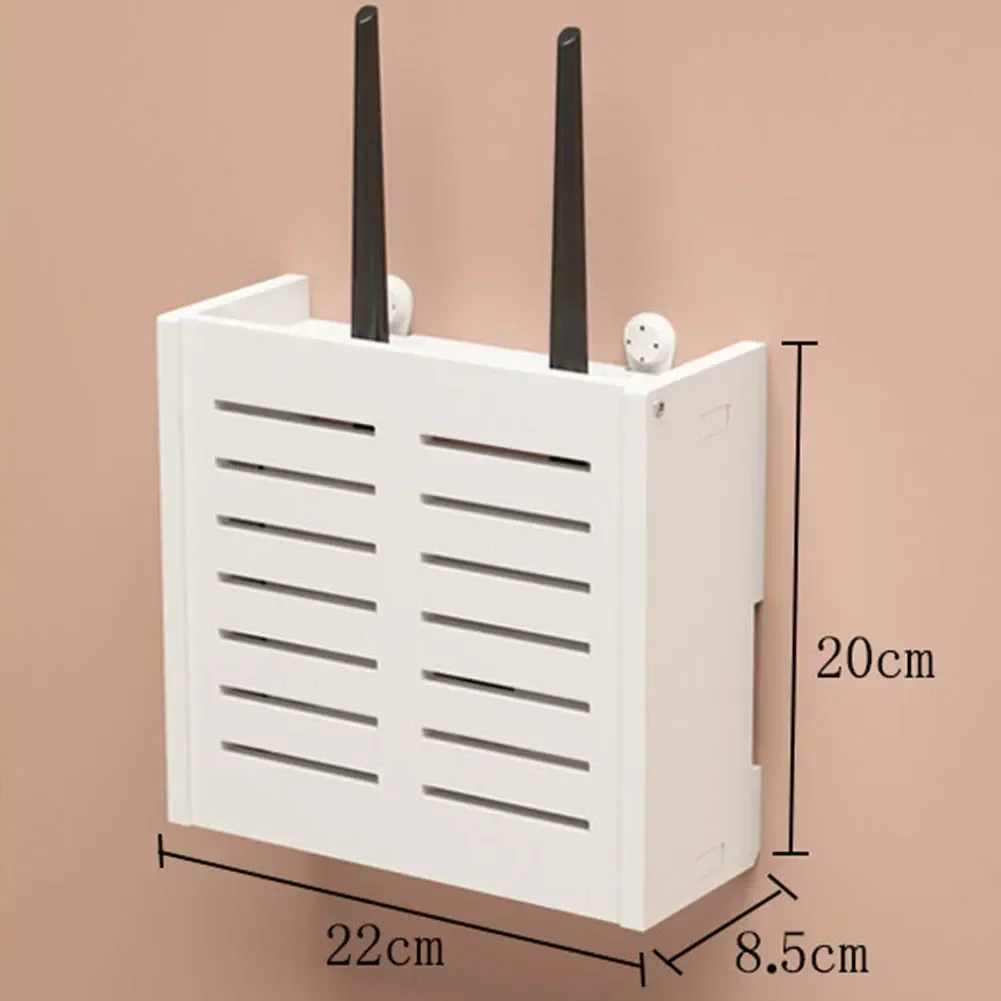 Home Storage Organization Wireless Router Rack Living Room Wall-mounted WiFi Box Router And TV Gamer Office Decoration Plastic