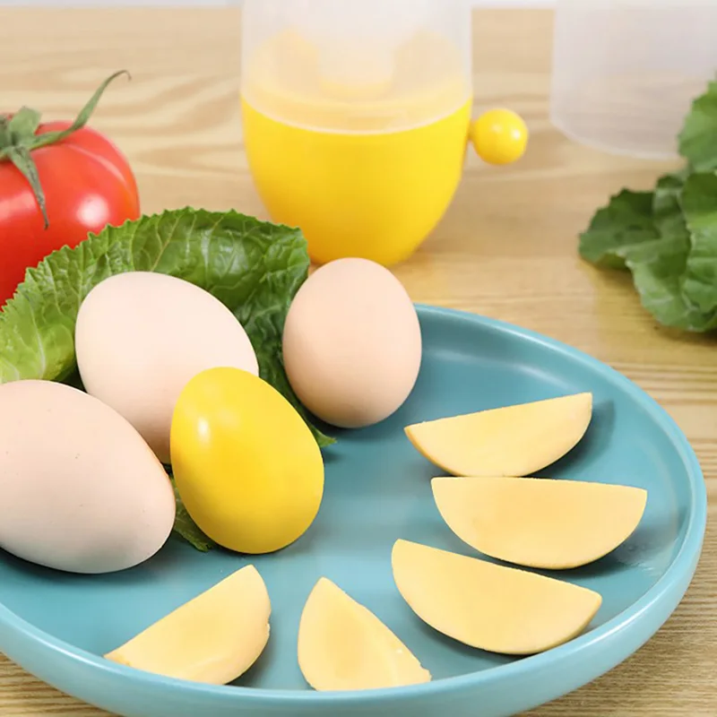 Egg Scrambler Hand Egg Shaker Mixer Food Grade Silicone Yolk White Mix Manual Tool Convenient Golden Maker for Kids