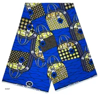 African Fabric Wholesale 6 Yards Wax Prints For Dress Sewing 6