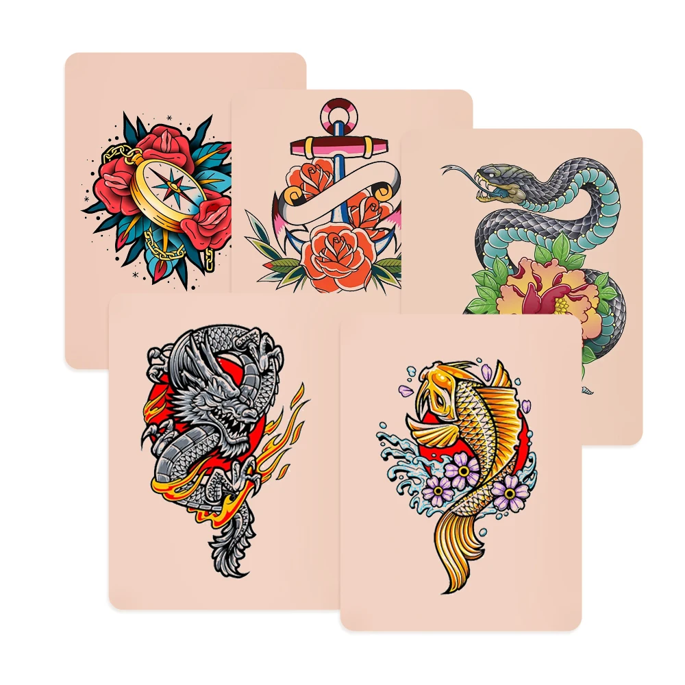Tattoo Practice Skin Blank Eyebrow Paint Double Side Synthetic Leather Pink Tattoo Beginner Fake Skin Exercise Tool 3/5/10/15PCS