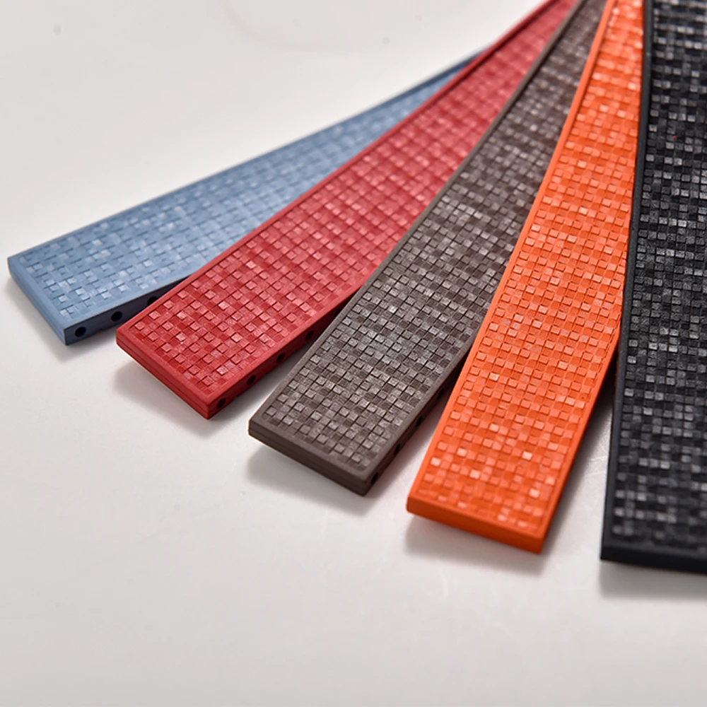 TONJETT Mosaik FKM CTS Armband 20mm 22mm Schnellverschluss Federverschluss Schnalle Schwarz Blau Rot Grün Taucher Fluorkautschuk Uhrenarmbänder – Detail 4