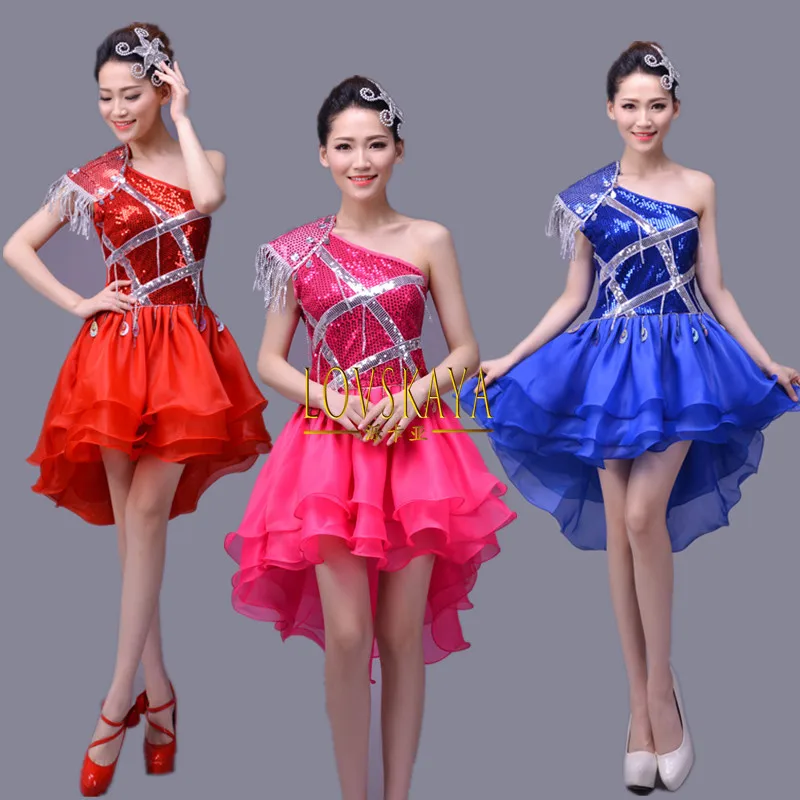 

sequins female suits Festival modern jazz dance stage singer team dancer prom show performance clothing