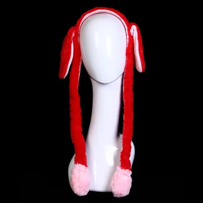 skully winter hats Winter Plush Movable Bunny Ears Hat Women's Cute Rabbit Hat with Moving Ears Toys Earflap Airbag Cap for Kids Girls Lugs Gift beanie skully hat Skullies & Beanies