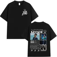 Rapper Myke Towers Graphic Print T-shirts Men Women Fashion Hip Hop Oversized O-Neck T Shirt Comfort Cotton Short Sleeve T-shirt 1