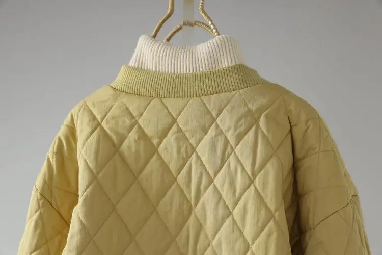 Taste Taschen Solide Langarm Parkas Elegante Mode Harajuku Weibliche Kleidung Lose Beiläufige Schweiß Alle Spiel Stepp Oberbekleidung – Detail 18