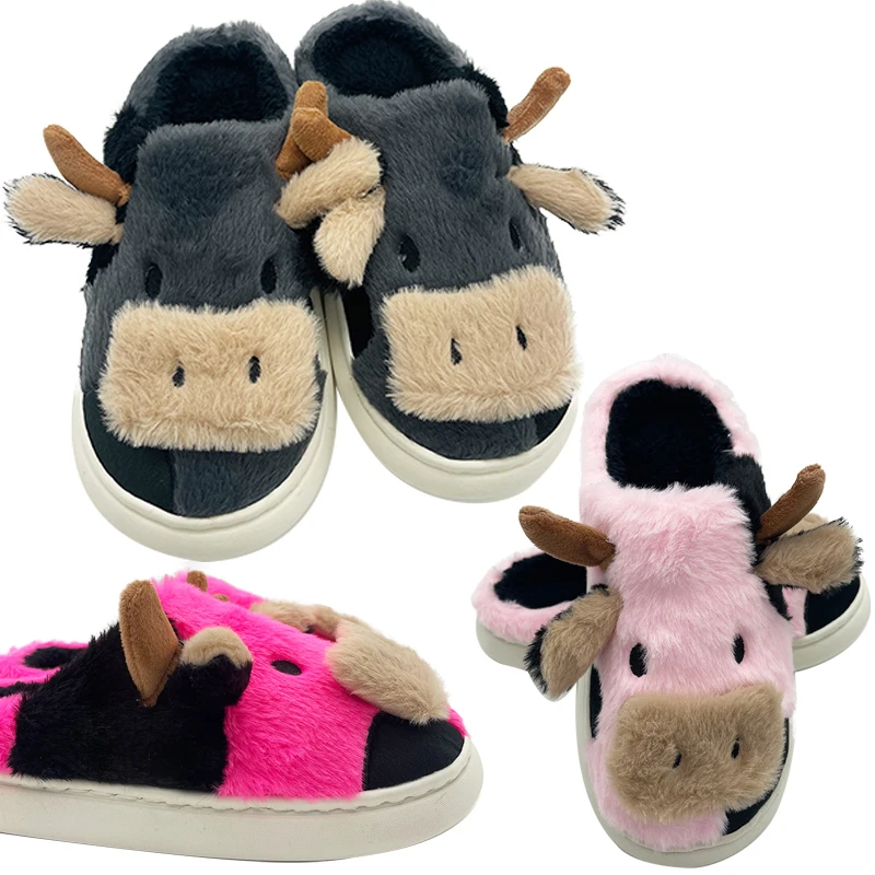 Highland Cow Slippers For Adults Cool Cow Shop