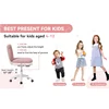 Little Bear Office Chair Female Male Dormitory Backrest Chair Pink Cute Bedroom Living Room Chairs Learning Chair Furniture Home 5