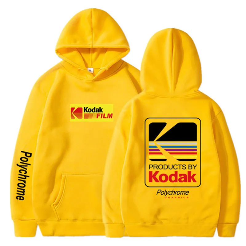 Hoodies Japanese Men Winter Fleece Harajuku kodak hoody Streetwear Hip