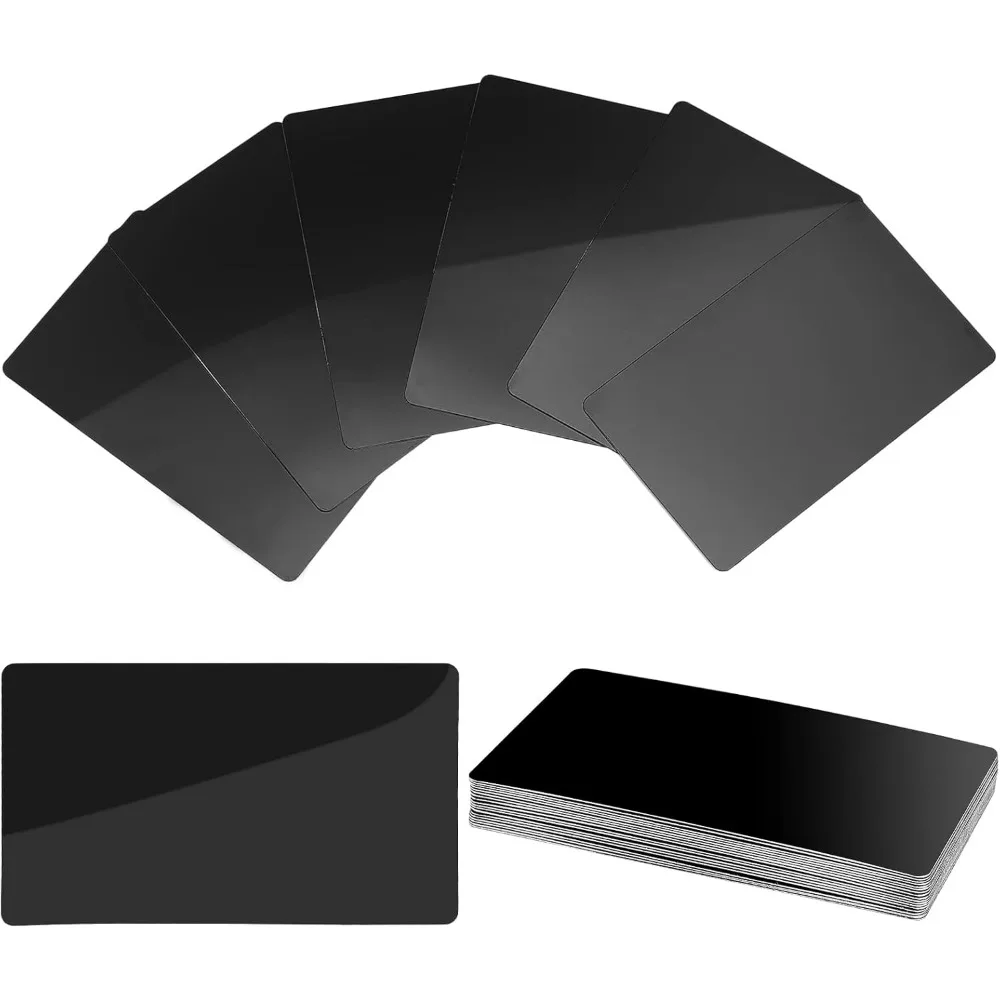 20 Pcs 0 5mm Thick Metal Business Card Black 3 9x2 4 Aluminum Blanks 20-pcs-0-5mm-thick-metal-business-card-black-3-9x2-4-aluminum-blanks
