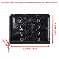 Portefeuille à nœud de Style coréen Simple, pochette courte Ultra fine pour cartes, fermeture éclair multifonction, porte-cartes en cuir PU, porte-monnaie de voyage 6