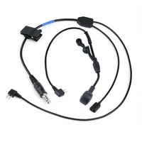 WADSN Wiress Version Comt Headset C3 Headphood Microphone PTT Cable Nylon Version Hunting Shotting Earphone Adapter 7.0 Plug New 2