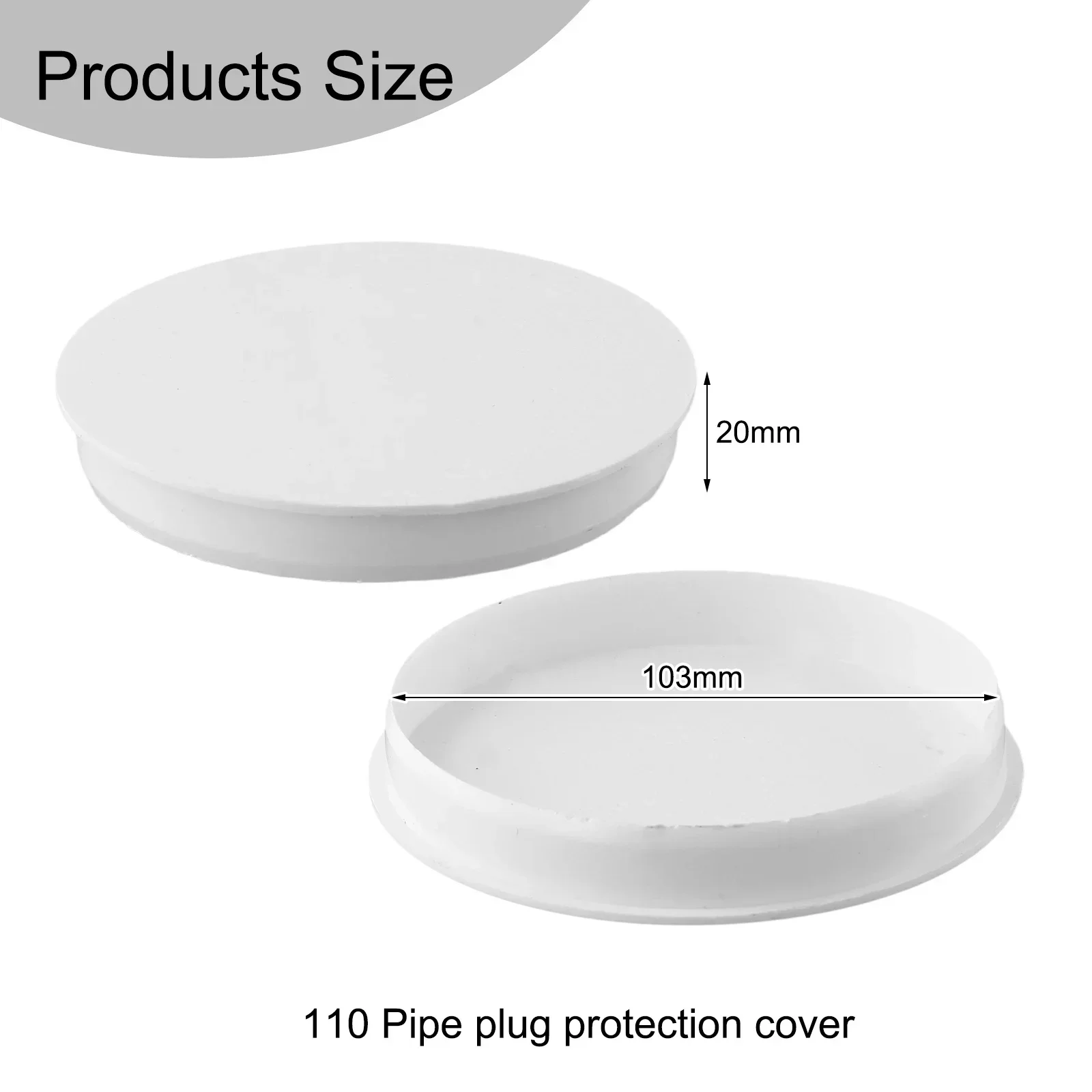 50/75/110/160mm PVC Pipe Cap Decor Cover Inner Blocking Cap Sewer Pipe Insect Proof Protective