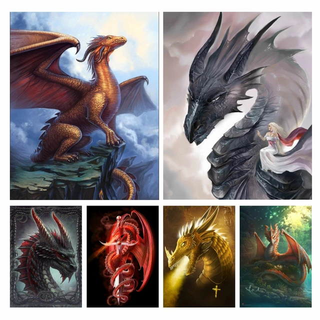 5d Diamond Painting Color Dragon  Diamond Painting Cartoon Dragon -  Diamond Painting - Aliexpress