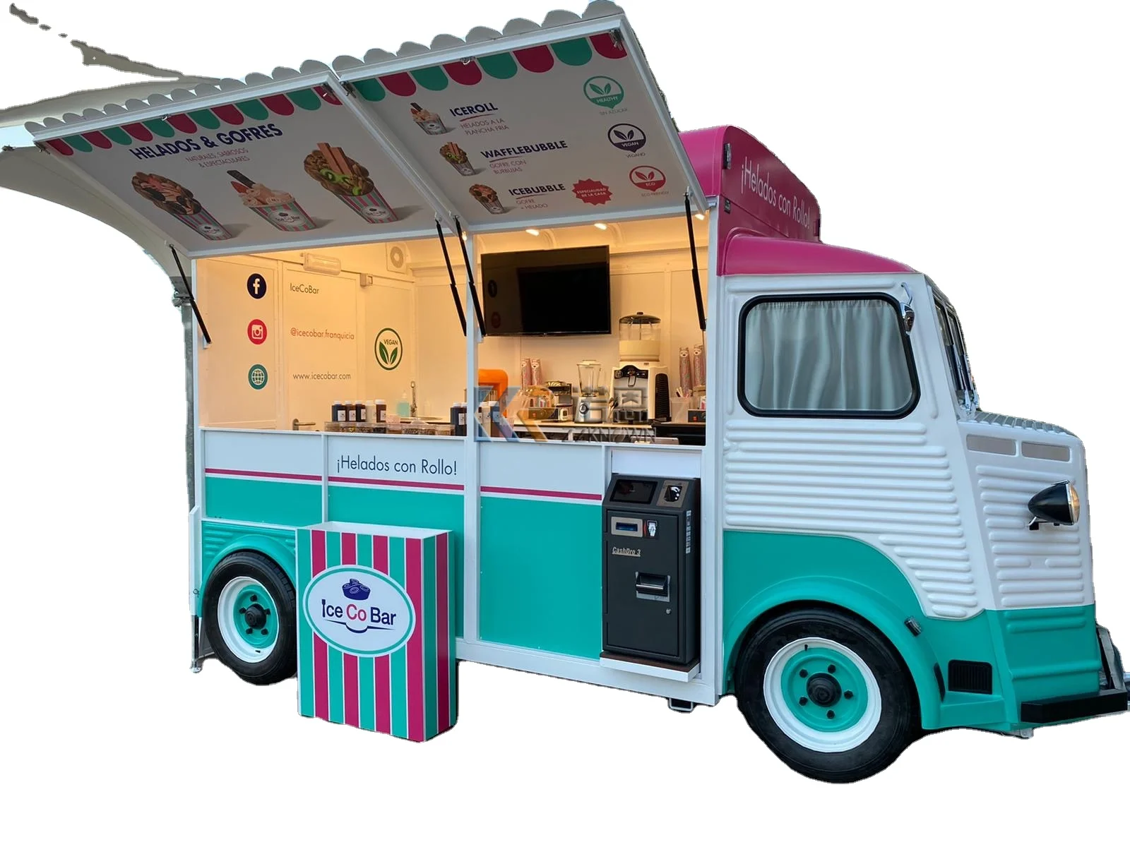 New Design Electric Mobile Fast Food Truck Food Van Fast Food Cart For