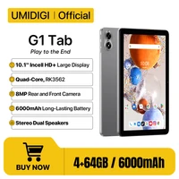UMIDIG G1 Tab Android 13 Smart tablet 10.1"HD Large Display 4+4GB 64GB Quad Core 6000mAh Mega Battery WIFI6 60Hz tablets android 1