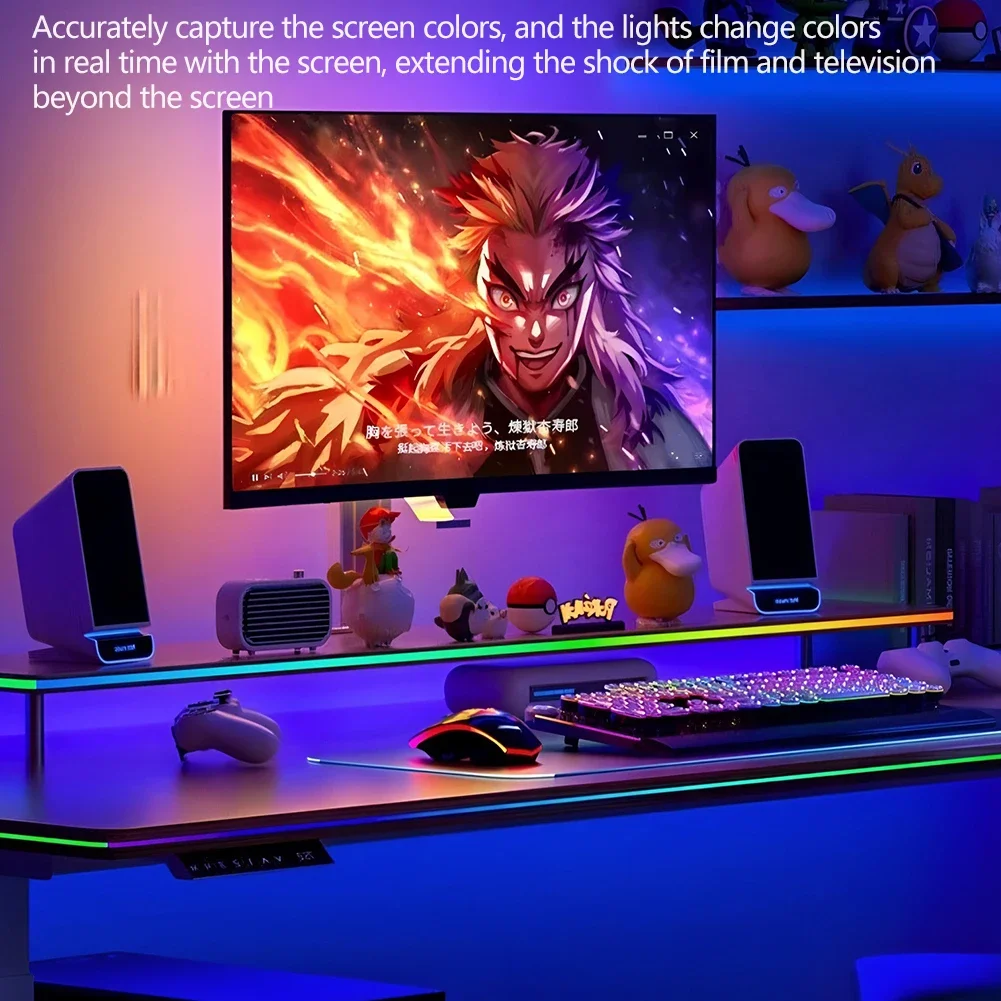 【Daily Deals】 1Set LED Strip Backlight For Computer Screen Music Game Sync 24/27/32/34" Screen Gaming Amosphere Ambient Smart TV.