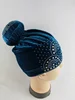Diamond Turban for African Women Velvet Chemo Cap Muslim Hijab Inner Hair Cover Hats Scarf Wrap Islamic Headscarf Beanie 3