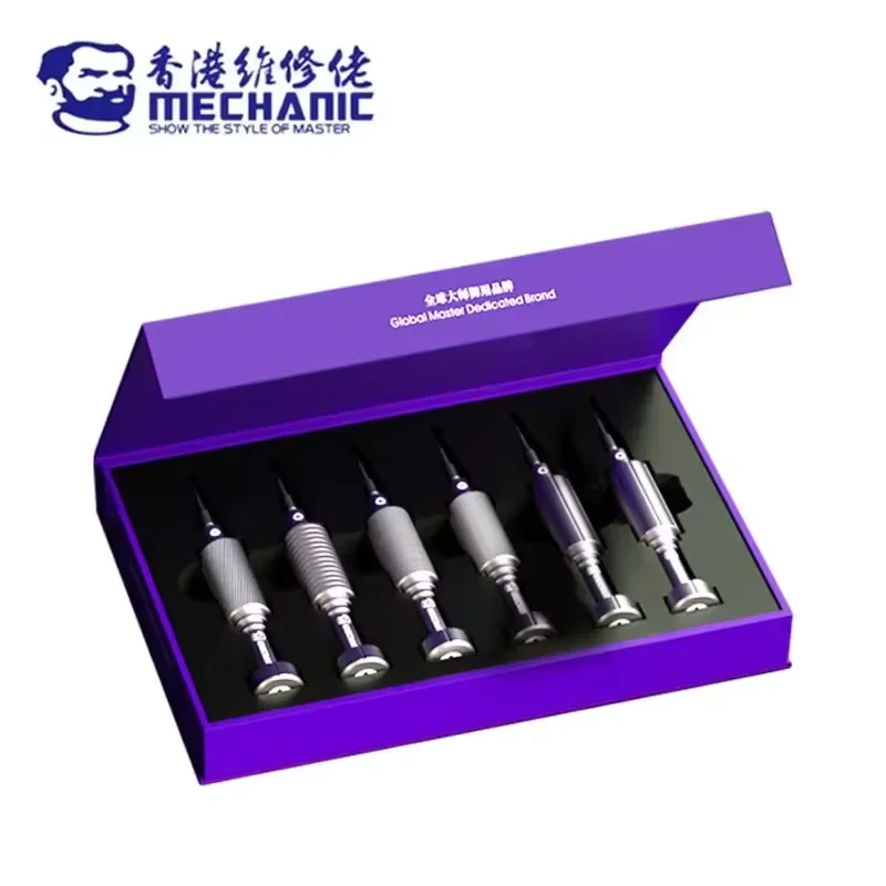 6in1 Mechanic IShell Min High Hardness Precision Screwdriver Plum blossom cross for IPhone bottom Internal disassembly tools set 6