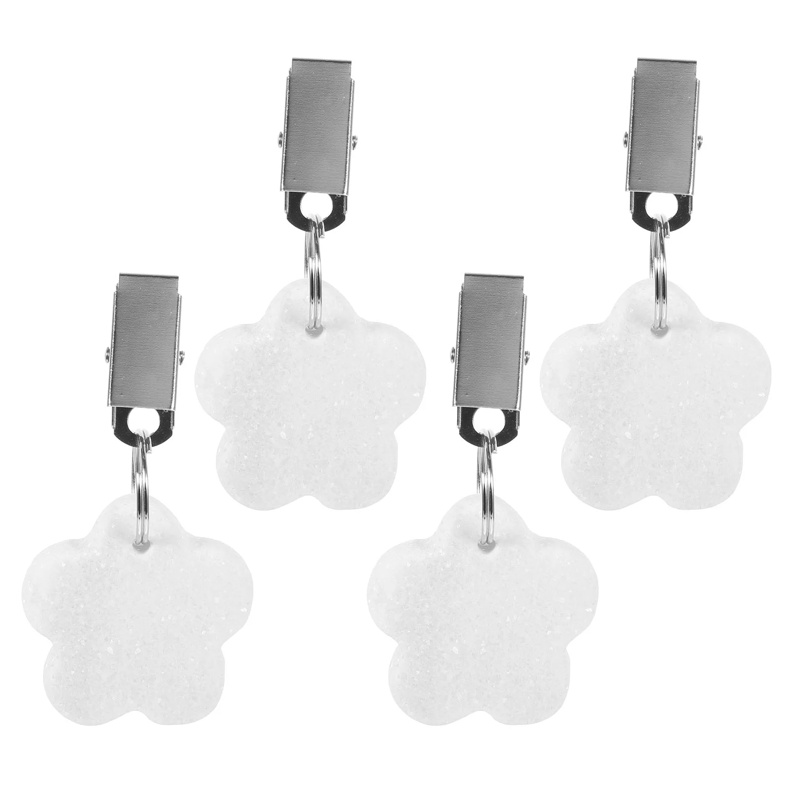 

4 Pcs Bathroom Decorations Table Cloth Weights Outdoor Quincunx Tablecloth Decorative Cover Clip Clips Holder