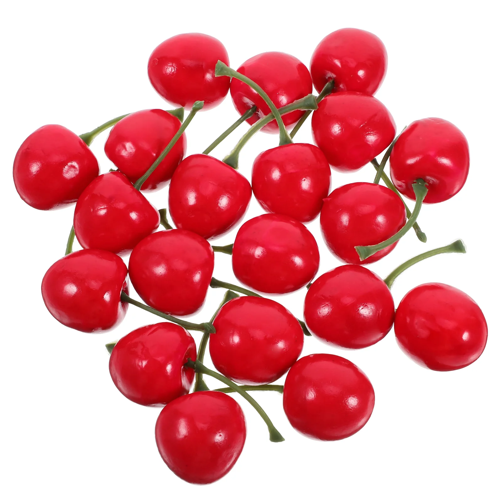Simulation Fruit Model Artificial Cherries Cherry Cake Topper Accessories Foam Fake Party Decor 20 Pcs artificial fruits and vegetables
