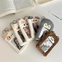 SKYSONIC New Arrival 3 Inch Plush Kpop Holder Cute Cat Idol Postcards Storage Card Bag Collect Organizer Schoolbag Pendant 1
