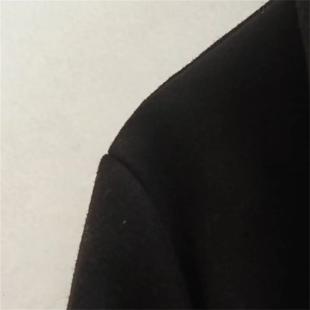 UNIZERA 2023 Autumn/Winter New Women's Wear New Fashionable Style Mid length Polo Collar Long Sleeve Open Front Coat Coat 5