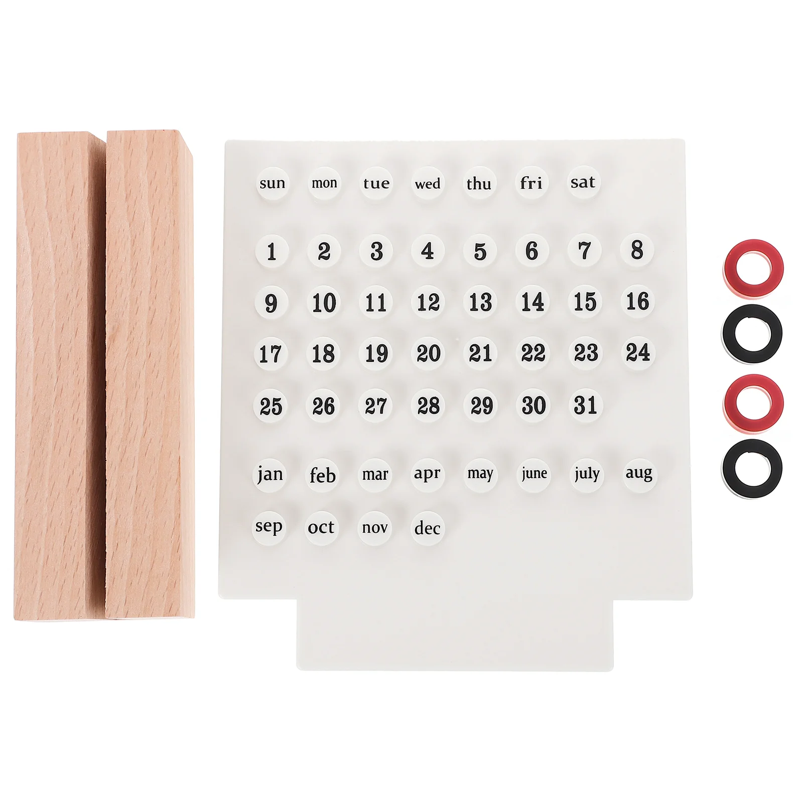 

Wood Perpetual Calendar Montessori Calendar Cute Desk Calendar Adjustable Week Month Date Display Calendar Home Office Desk