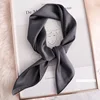 Solid Color Silk Square Scarfs for Women Soft Satin Neckerchief Female Head Hijab Foulard Neck Ties Skinny Hairband Lady Hair 3