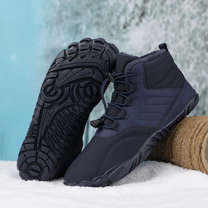 Outdoor Sports Hiking Cotton Shoes Men and Women Winter Plus Velvet Thick Warm Snow Boots Wear-resistant Anti Skid Couple Shoes