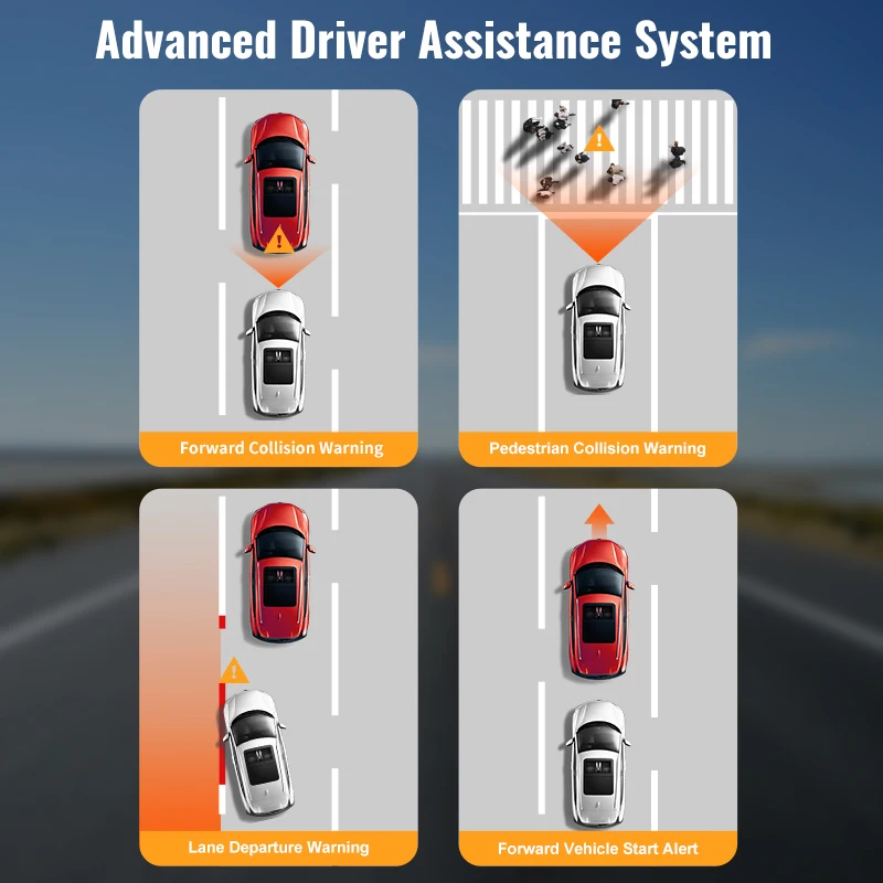 MINIEYE C2M Collision Avoidance Device Smart DashCam 1944P 140&deg; Wide Angle Front Night Vision with ADAS Lane Departure Warning