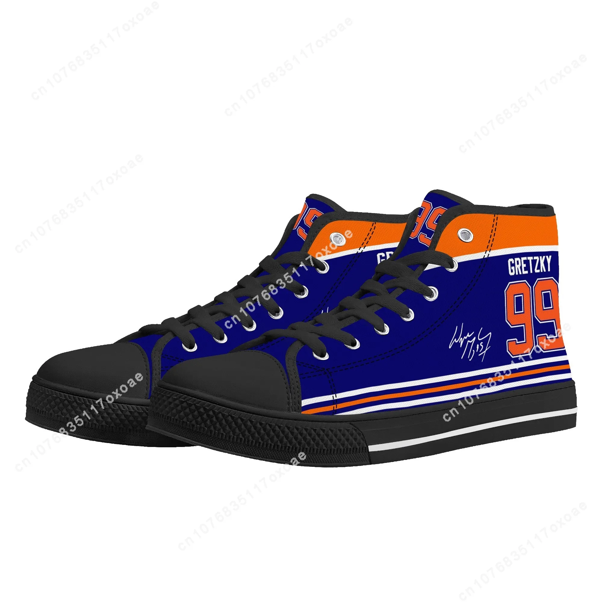Wayne Gretzky ice hockey NO 99 High Top Sneakers Mens Womens Teenager High Quality Canvas Sneaker Casual Shoe Customize Shoes