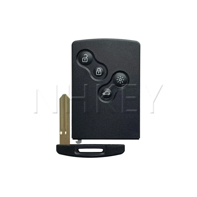 Key Case Car Key Shell Car Remote Key Car Key Key Shell NHKEY 4Buttons Key Shell For Renault Koleos Megane III Clio Captur Laguna Remote Smart Card Key Case With Insert Small Blade