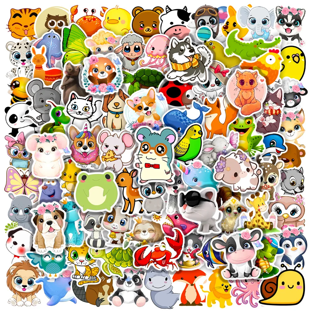 

10/30/50/100PCS Mix Anime Animal Stickers Decals Decoration DIY Phone Notebook Suitcase Laptop Fridge Wall Cute Sticker Toy Gift