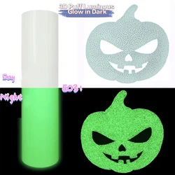 3D Puff Heat Transfer Vinyl Press - 25x30cm (White to Green)