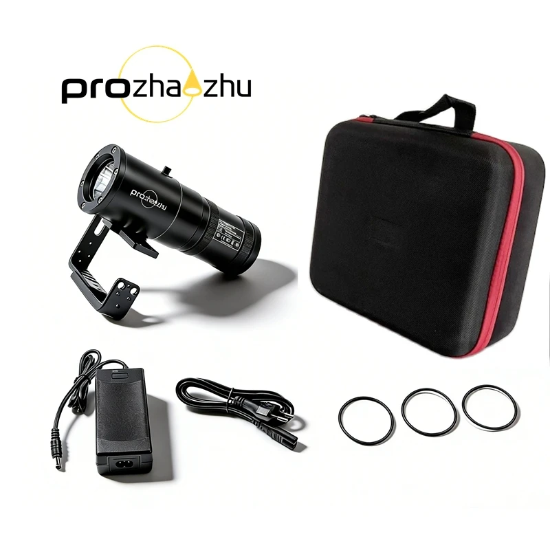 PROZHAOZHU DL-D09M 스쿠버 다이빙 라이트 4000루멘 200M IP68 방수 충전식 수중 램프